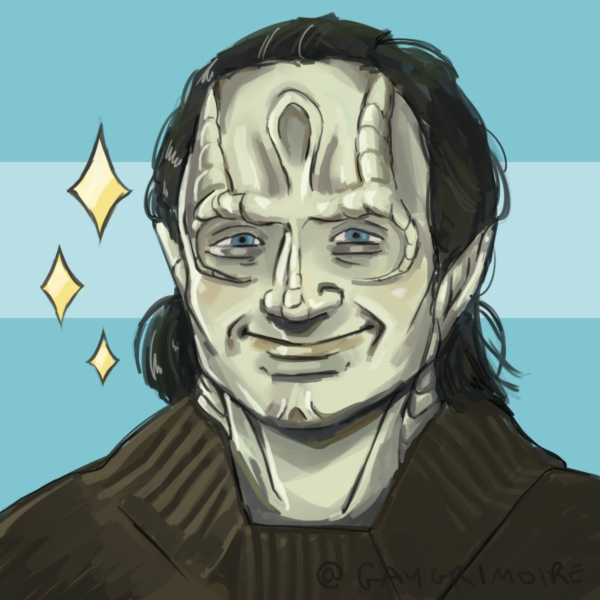 art of Garak smiling